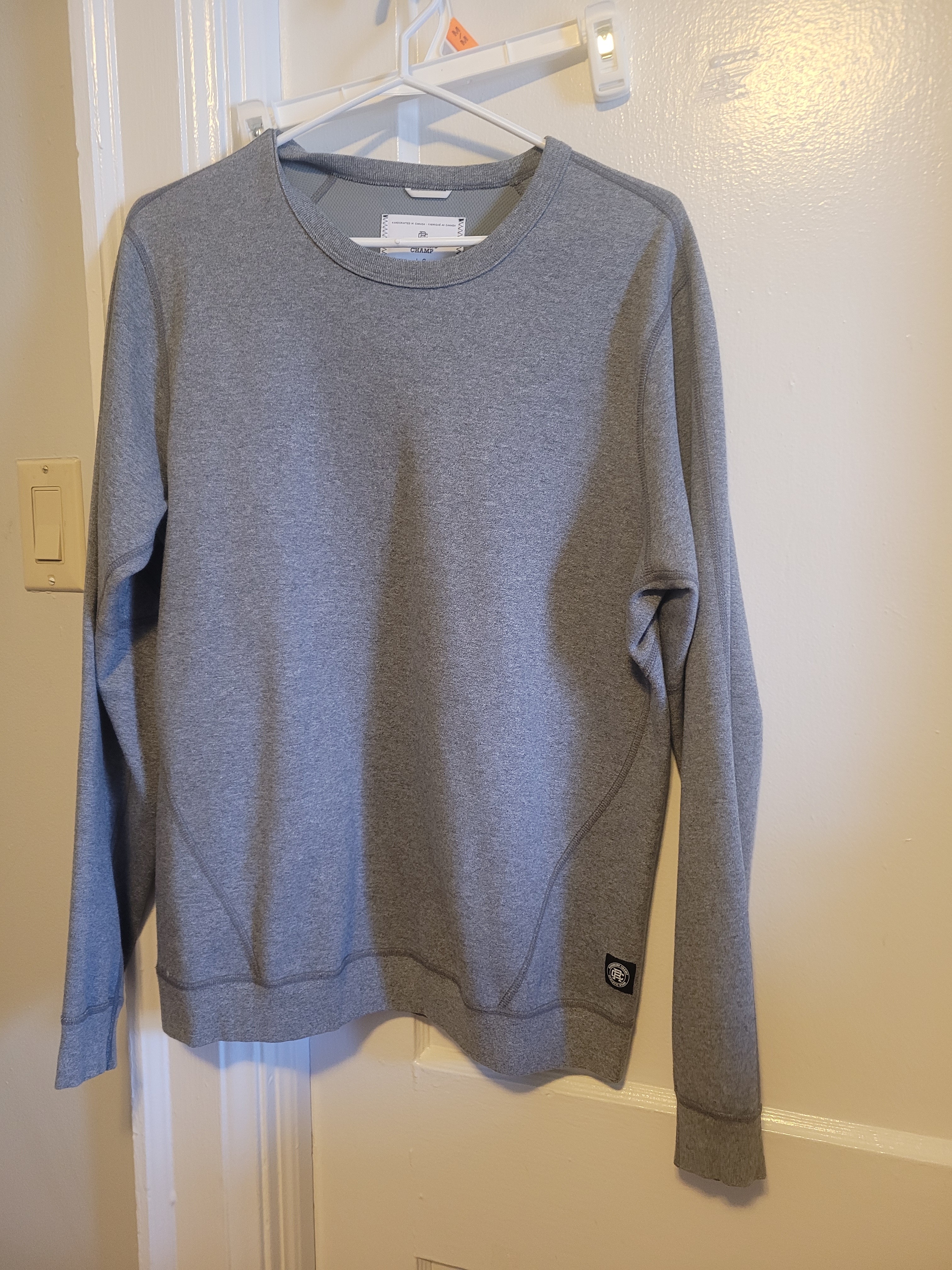 Reigning Champ Gray Men's Crewneck Sweatshirt Dressy Casual Ubrban Wear Comfy